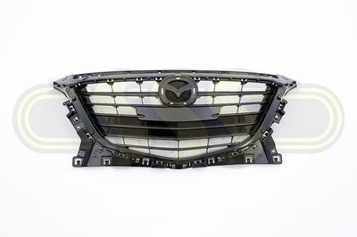 Genuine Mazda Mazda3 Grille No Pre-Crash Glossy Black, With Rear (09/13-07/16)