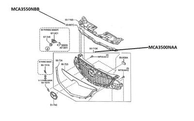 Genuine Mazda Cx5 Grille Panel Upper (01/12-12/14)