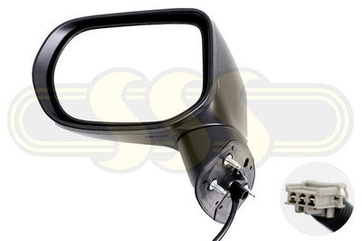Honda Civic Door Mirror Left Hand Black Black Electric Convex (12/08-04/12)