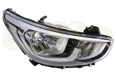 Hyundai Accent Head Lamp Right Hand No LED Active (09/14-08/17)