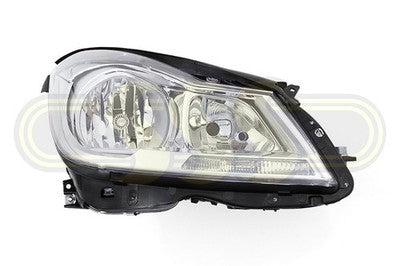 Mercedes C Class Head Lamp Right Hand Chrome No Xenon (09/10-2014)