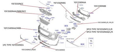 Genuine Hyundai Santa Fe Wagon Grille Mould Centre Chrome Chrome (03/18-09/20)