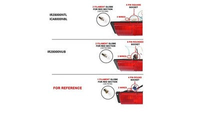 Genuine Isuzu Ica Tail Lamp Left Hand = Right Hand Tray Type 5Pins (07/16-2020)