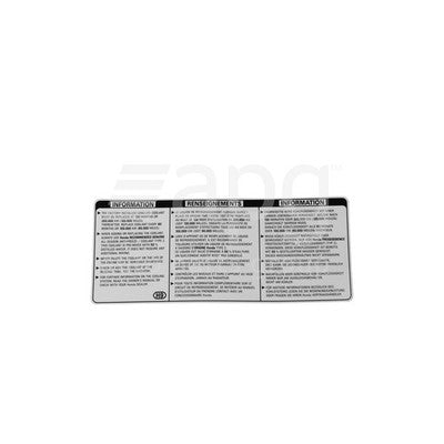 Genuine Honda Accord 8th Gen Warning Decal (02/08-06/13)