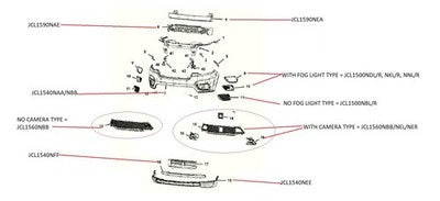 Genuine Jeep Cherokee Fog Lamp Cover Right Hand No Fog Light Type (2018-On)