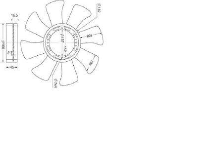 Suzuki Vitara 2Dr Radiator Fan Blades 8 Blades 8BL 8 Blades (05/97-12/99)
