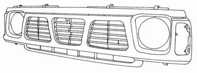 Nissan / Datsun Patrol Grille Black/Chrome Black/Chrome -10/94 (04/91-02/99)