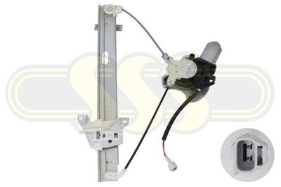 Mitsubishi 380 Sedan Door Window Regulator Right Hand Rear With Motor (09/05-On)