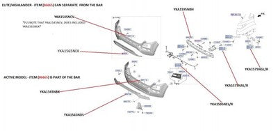 Genuine Hyundai Kona Bar Bracket Slide Left Hand Rear (03/18-11/20)