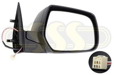 Ford Ranger Ute Door Mirror Right Hand Black Electric Flat Glass (12/06-01/09)