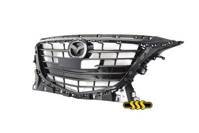Genuine Mazda Mazda3 Grille No Pre-Crash Glossy Black, With Rear (09/13-07/16)