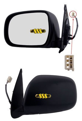 Toyota Hilux 1988-On Door Mirror Left Hand Black Black Manual (07/11-08/15)