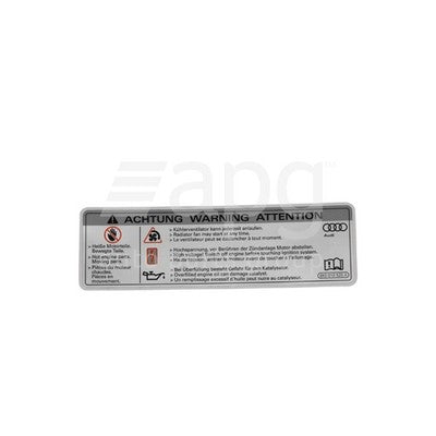 Genuine Audi A3 8V/8T/F5 Decal (10/07-On)