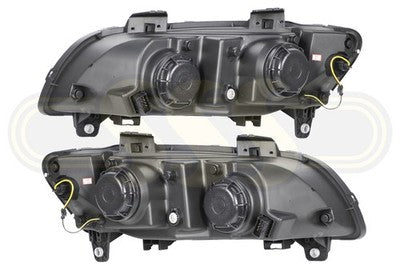 Holden Commodore Head Lamp Set Left Hand + Right Hand Black Black (09/10-05/13)