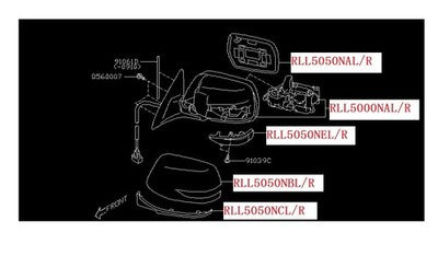 Genuine Subaru Liberty Door Mirror Body Right Hand Electric (05/09-07/12)