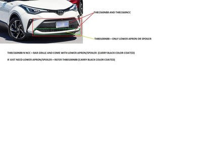 Genuine Toyota Chr Bar Grille Front Black With Camera Black For (10/19-03/24)