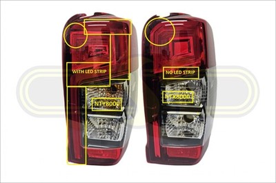 Mitsubishi Triton Tail Lamp Left Hand Ute NO LED STRIP Ute (10/18-11/23)
