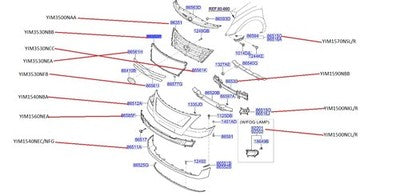 Genuine Hyundai Iload / Imax Grille Frame Upper (09/14-03/18)