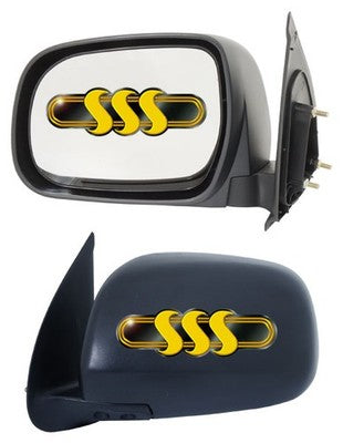 Toyota Hilux 1988-On Door Mirror Left Hand Black Black Manual (07/11-08/15)