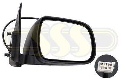 Toyota Hilux 1988-On Door Mirror Right Hand Black Black -6/10 (08/08-04/12)