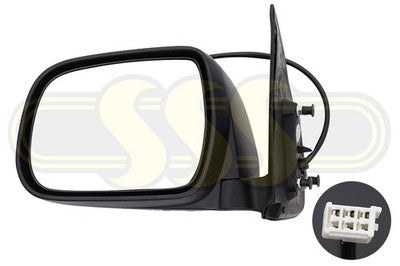 Toyota Hilux 1988-On Door Mirror Left Hand Black Black -6/10 (08/08-04/12)