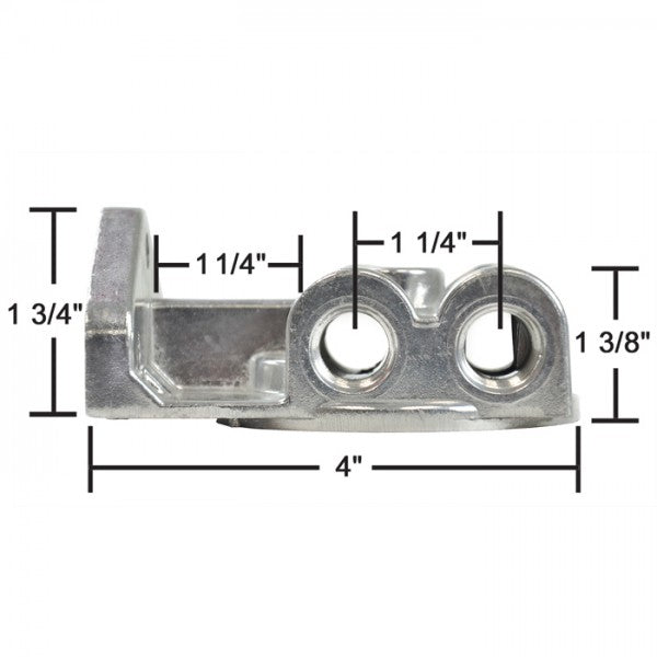 Derale Single Side Ports Remote Filter Mount 1/2"NPT ports, 13/16"-16 Thread