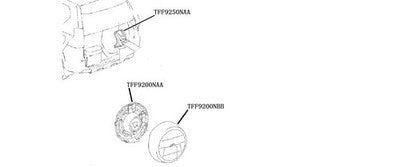 Genuine Toyota Landcruiser Prado Tailgate Spare Wheel Silver Outer (08/17-12/23)