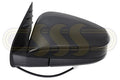 Toyota Hilux 1988-On Door Mirror Left Hand Black Black AM Cover Not (12/17-On)