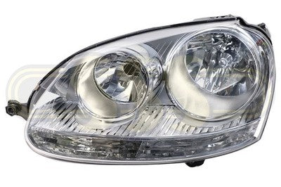 Volkswagen Golf Head Lamp Left Hand Chrome No Xenon Chrome No VW (05/05-12/09)