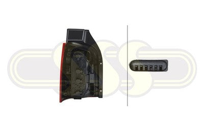 Volkswagen Transporter Tail Lamp Right Hand Red/Clear/Amber Gate (09/04-09/09)