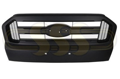 Ford Ranger Ute Grille Full Black, No RANGER Word (01/15-07/18)