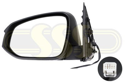 Toyota Hilux 1988-On Door Mirror Left Hand Black Black AM Cover Not (12/17-On)