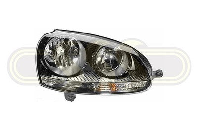 Volkswagen Golf Head Lamp Right Hand Black No Xenon Black No VW (05/05-12/09)