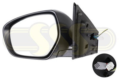 Mazda Cx9 Door Mirror Left Hand Black Black Convex Glass No Blind (10/12-05/16)