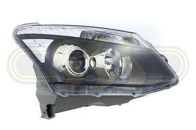 Isuzu Dmax Head Lamp Right Hand Black/Chrome With Projector DEPO (2012-2016)