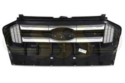 Ford Ranger Ute Grille Assembly Grey, No RANGER Word Assembly (01/15-07/18)