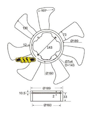 Nissan / Datsun Patrol GU Radiator Fan Blades Type 1 10/97- TB42 (1988-1993)