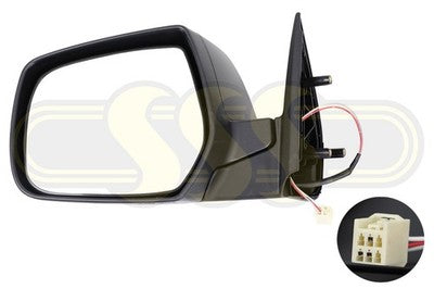 Ford Ranger Ute Door Mirror Left Hand Black Electric Convex Glass (12/06-01/09)