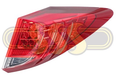 Honda Civic Tail Lamp Right Hand Tinted Red Tinted Red Last 8 Vin: (2012-2015)
