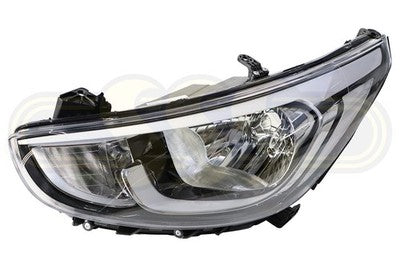 Hyundai Accent Head Lamp Left Hand No LED Active (09/14-08/17)