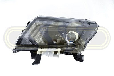 Nissan / Datsun Navara Ute Head Lamp Left Hand Black Black With LED (04/19-On)