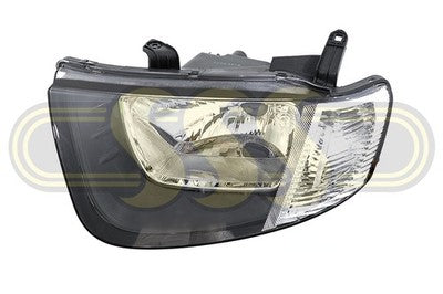 Mitsubishi Triton Head Lamp Left Hand No Flare 1PC Grille No Flare (03/06-09/09)