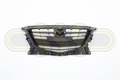 Genuine Mazda Mazda3 Grille No Pre-Crash Matt Dark Grey, No Rear (09/13-07/16)