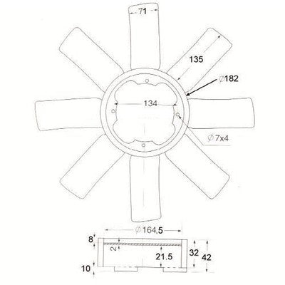 Nissan / Datsun Patrol GU Radiator Fan Blades TD42 (1988-1993)