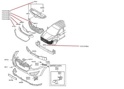 Genuine Hyundai Ix35 Grille Black (11/09-05/15)
