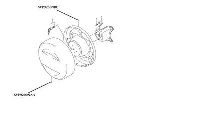 Genuine Suzuki Grand Vitara 2Dr Tailgate Spare Wheel White (2012-On)