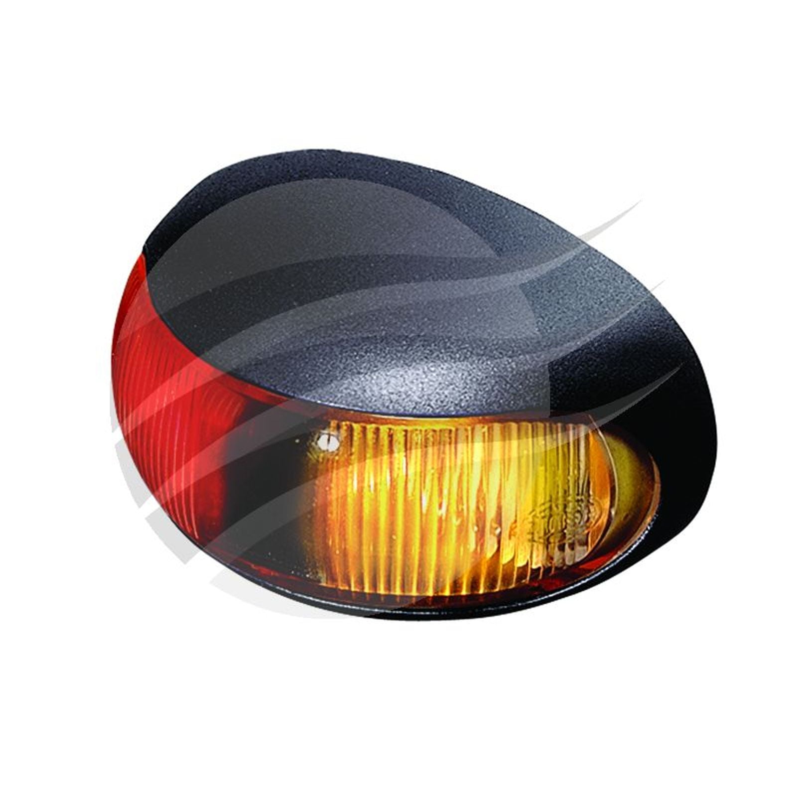 LED SDE Marker Lamp Amb/red 8-28V Black Housing 2m Cable Hella
