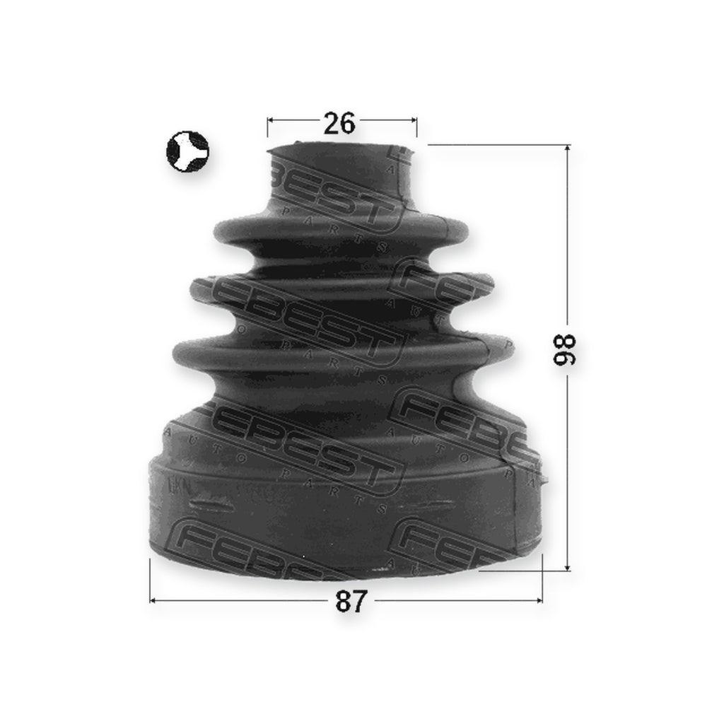 Ford Mondeo CA2 Inner Boot CV Joint Kit 87X98X26