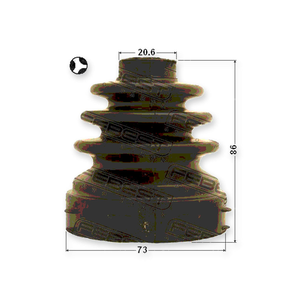 Ford C-Max Inner Boot CV Joint Kit 73X86.3X20.6