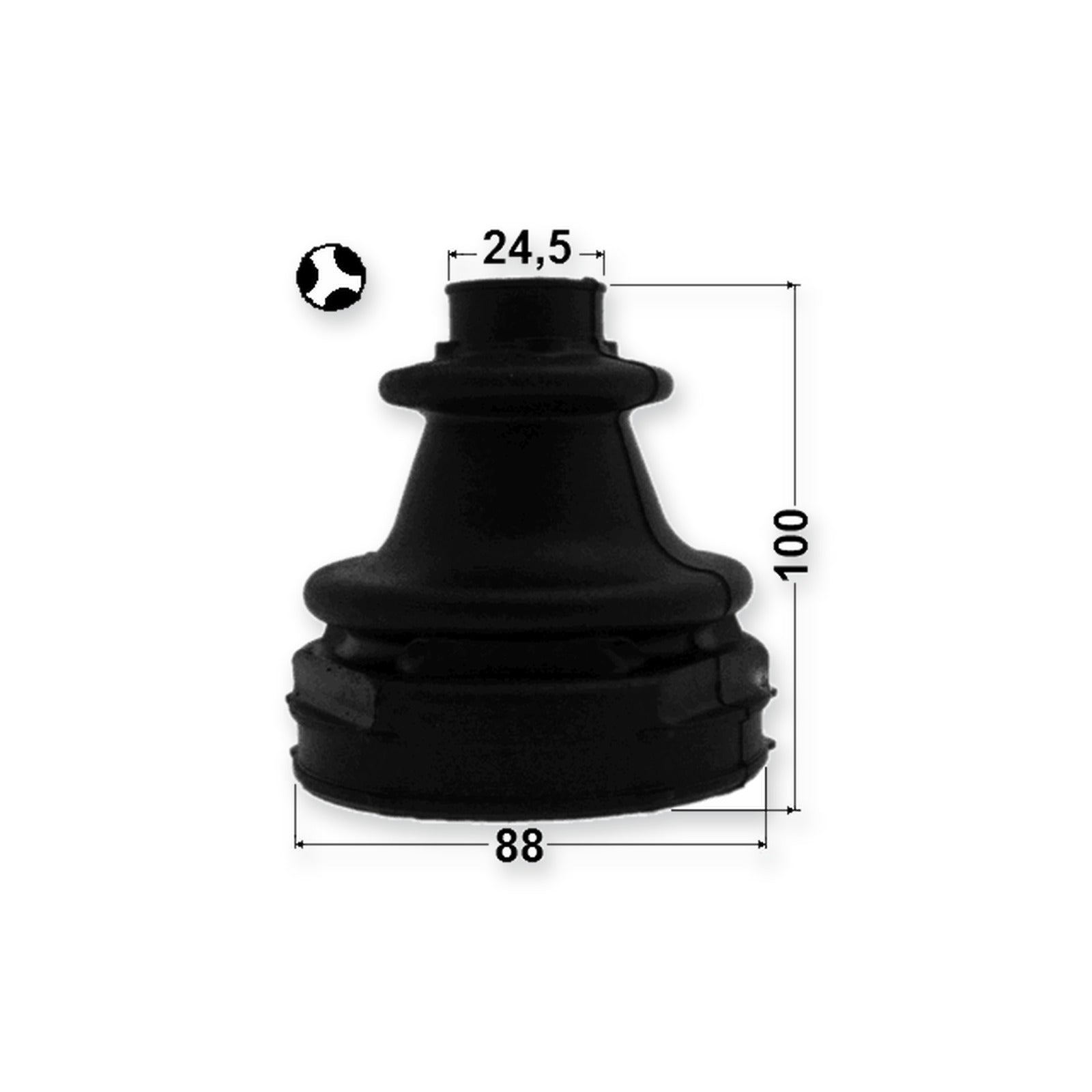 Ford Focus Inner Boot CV Joint Kit 88X100X24.5